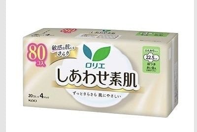 ロリエ　しあわせ素肌　多い昼用　22.5cm　羽つき　20個入×4パック