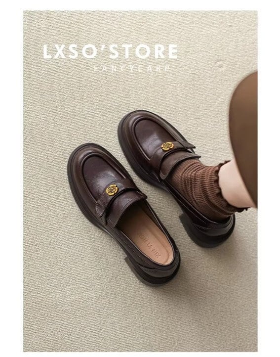 山茶花デザインローファー