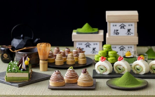 ホテルニューオータニ大阪の秋のスイーツビュッフェ。3種の栗を食べ比べるモンブラン、老舗「山政小山園」の抹茶スイーツなど