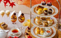 グランドプリンスホテル大阪ベイのアフタヌーンティー「Marron Collection」。栗を贅沢に使ったスイーツやモンブランのパフェも