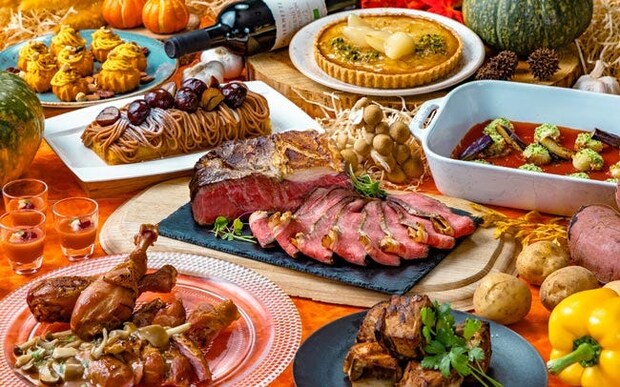 グランドプリンスホテル大阪ベイの秋ビュッフェ。旬の食材を使用した世界各国の料理やスイーツの数々が好きなだけ楽しめる