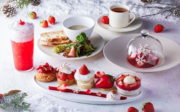 ハイアット セントリック 銀座 東京のストロベリーアフタヌーンティー。「あまりん」を使用したいちごスイーツがラインナップ