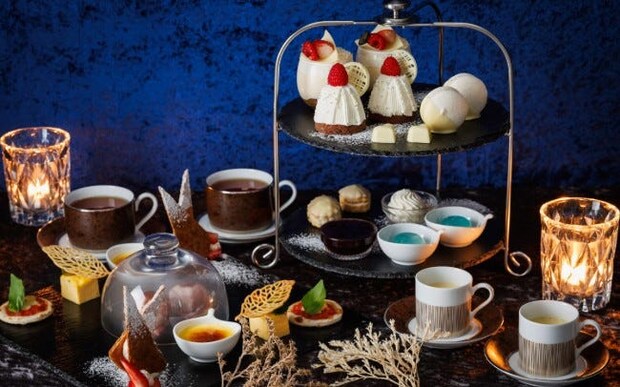 ホテルメトロポリタン 川崎の平日限定アフタヌーンティー「夢を包み込んだスノードーム」。幻想的な演出が楽しいミニパフェなど