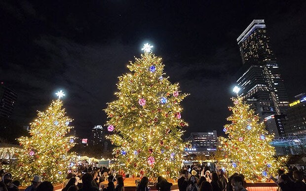 天王寺公園で「クリスマスマーケット in 大阪 てんしば 2025」開催！3本の巨大ツリーやグリューワインの販売も