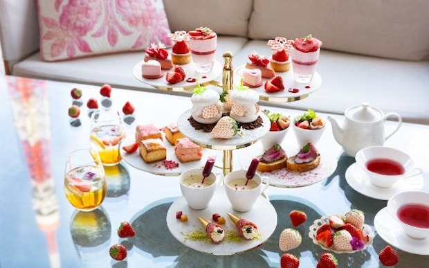 ザ・プリンス パークタワー東京「Strawberry Afternoon Tea」。白いちご“淡雪”や、“あまおう”を使った贅沢ないちごスイーツ