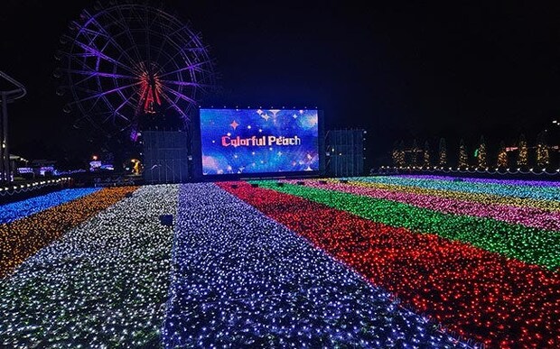 東武動物公園「ウインターイルミネーション2025-2026」。光のスペシャルショーや「カラフルピーチ」とのコラボイベントも
