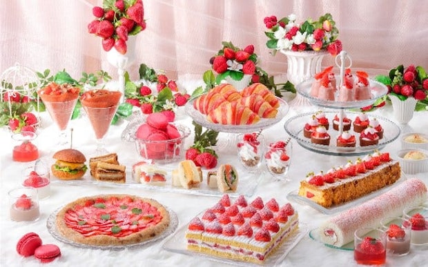 あまおうショートケーキや焼きたてクレープ、いちごピッツァも！ホテルニューオータニ幕張のいちごスイーツビュッフェ