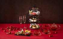 三井ガーデンホテル名古屋プレミアの「いちご×ショコラ」アフタヌーンティー。冬限定スイーツと名古屋名物のセイボリー