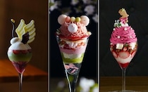 渋谷「夜パフェ専門店 パフェテリア ベル渋谷」のいちごパフェは、大人の味わいから和の装いまでバラエティ豊か