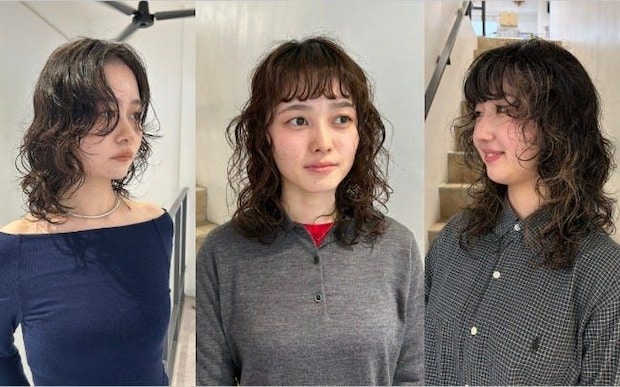顔周りで差がつく!ミディアムパーマ3選。小顔見えする大人ヘア