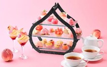 リーガロイヤルホテル大阪から「桃アフタヌーンティー」が登場。リボン付きのミニパフェや愛らしいスイーツに心がときめく