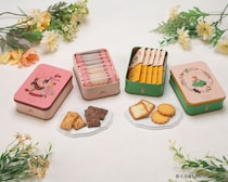 老舗洋菓子メーカーロイスダール×人気イラストレーター くらはしれいのコラボレーション企画　絵本の様なデザイン缶のリーフパイとクッキーを数量限定で販売