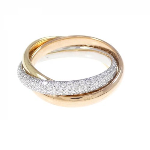 カルティエ トリニティリングのクラシックダイヤ