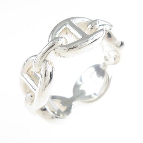 シルバーのシェーヌ・ダンクル・アンシェネのリング