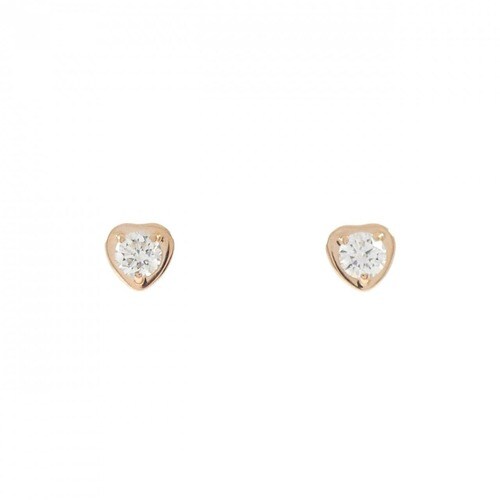 カルティエの一粒ダイヤモンドピアス