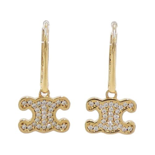 セリーヌのトリオンフのラインストーンピアス