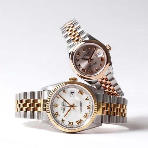 2つ並んだロレックスのデイトジャスト