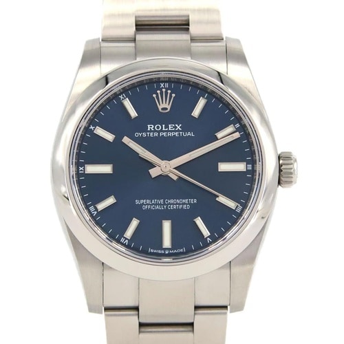 ネイビー文字盤のオイスターパーぺチュアル