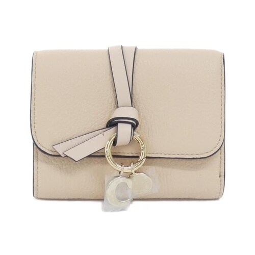 クロエのベージュの折りたたみ財布
