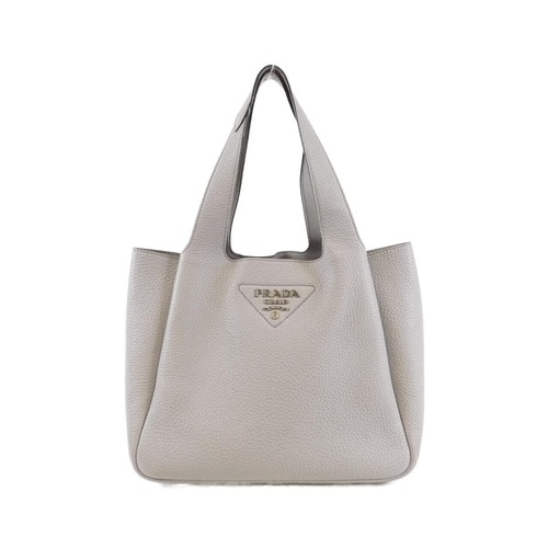 プラダのグレーのレザートート