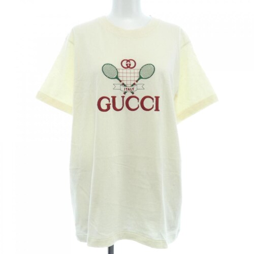 ホワイトのグッチのテニスTシャツ