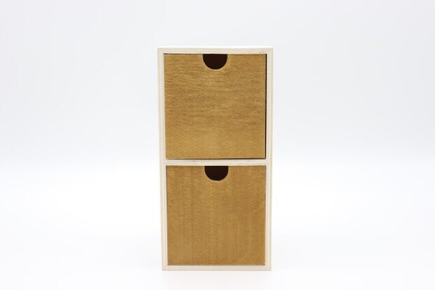 2段引き出し木製収納 パッケージ 2段引き出し木製収納 パッケージ