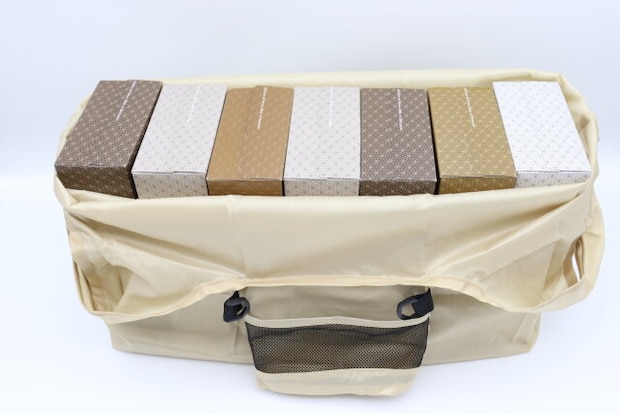 ショルダーになる折りたたみショッピングバッグ 収納力 ショルダーになる折りたたみショッピングバッグ 収納力