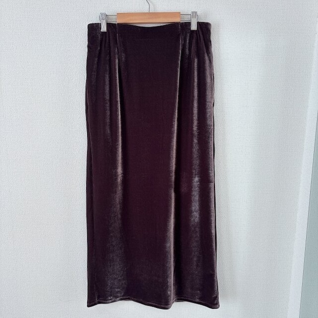 GU ベロアナローマキシスカートZ+E DARK BROWN GU ベロアナローマキシスカートZ+E DARK BROWN