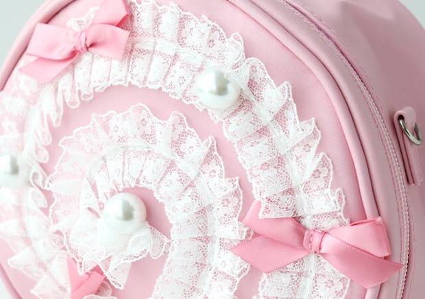 レースクリーム ロールケーキポーチレースクリーム