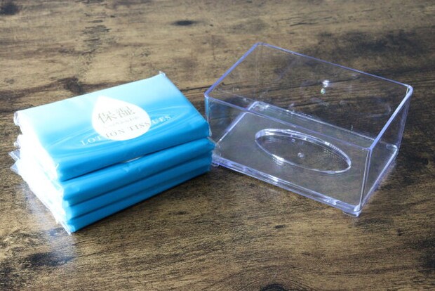 ダイソー　ポケットティッシュケース　クリア　容量