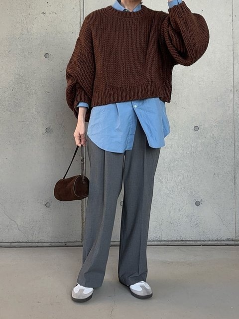 ブルーシャツコーデ2