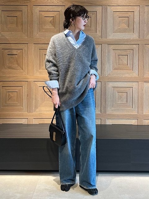 ブルーシャツコーデ4