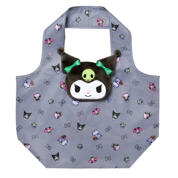 モスバーガーのフェイスポーチ付きエコバッグ（クロミ）のビジュアル