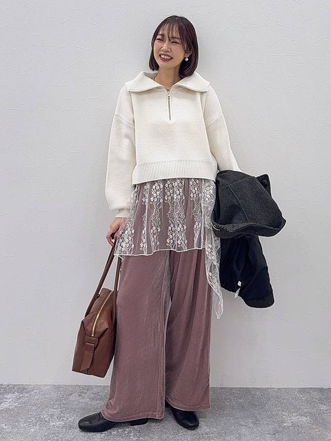 グローバルワークのハーフジップニット