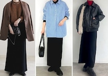 着膨れしがちな冬は「黒ロングスカート」でおしゃれに着やせ♡垢抜けバランスアップコーデ5選