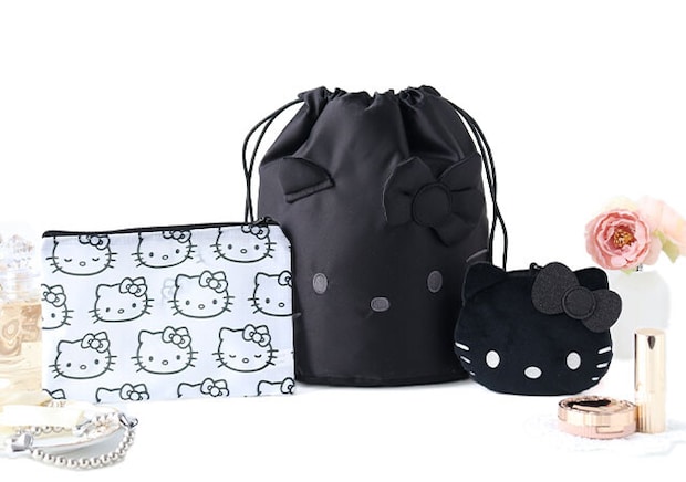 オトナミューズ1月号の付録は大人が持てるシックなデザイン♡激レア！ハローキティポーチ