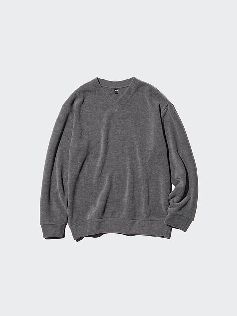 ユニクロ ソフトニットフリースVネックT ユニクロのソフトニットフリースVネックT