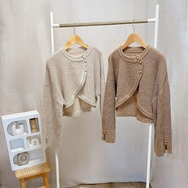 しまむらakane短丈ニットカーディガン