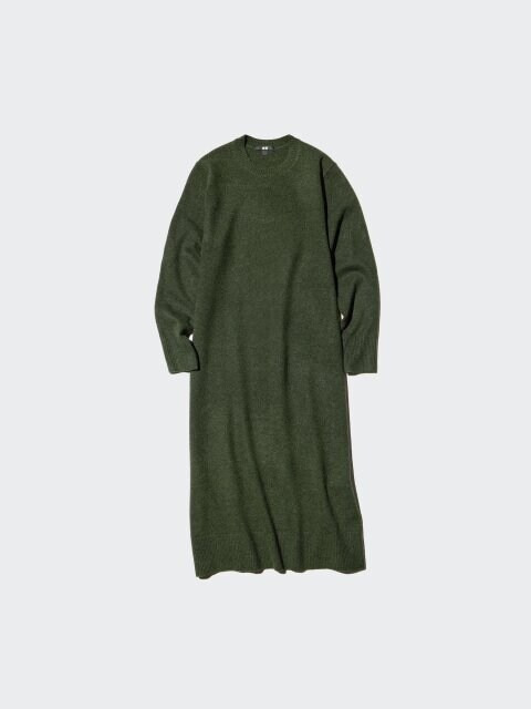 2025冬ユニクロ女性スフレヤーンワンピース