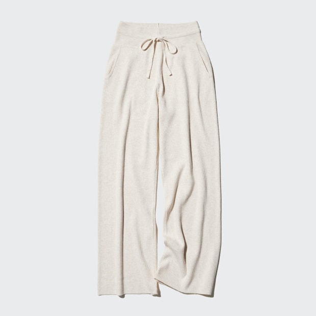 ウォッシャブルニットリブパンツ