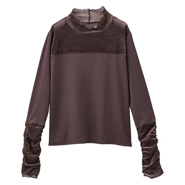 しまむら yuki×Taiyou 切り替えベロアプルオーバー しまむらyuki×Taiyou切り替えベロアプルオーバー