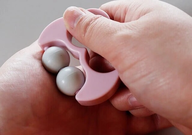 ミニ携帯フェイスローラー（2つ穴）　ミニサイズ