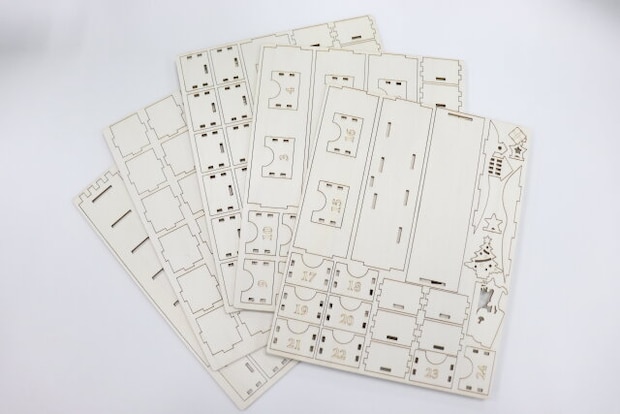 ウッドアドベントカレンダーキット（ハウス型）