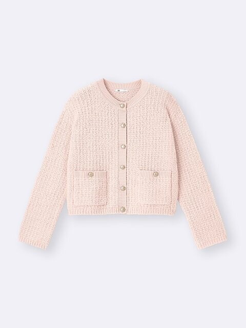 GUのツイーディーニットカーディガン