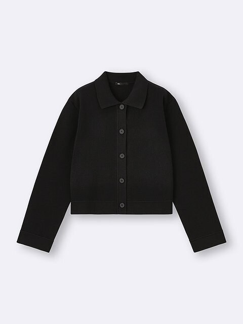 GUのミラノリブポロカーディガン