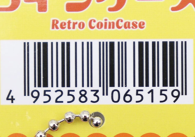 ダイソー　100円玉コインケース レトロ　商品タグ　JANコード