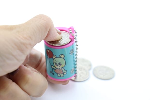 ダイソー　100円玉コインケース レトロ　仕組み　使い方