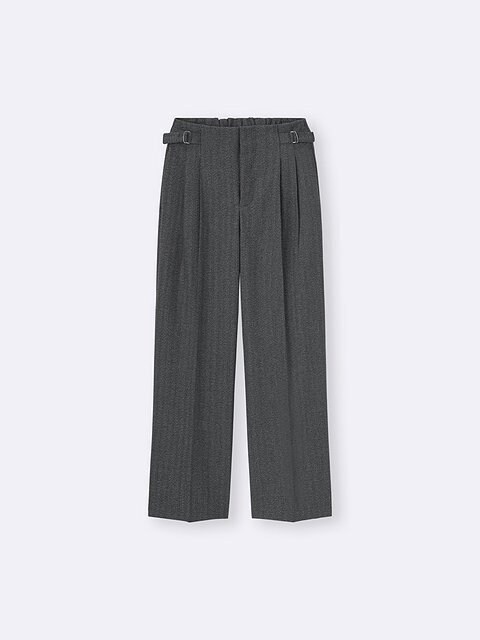 GUのヘリンボーンハイウエストパンツ