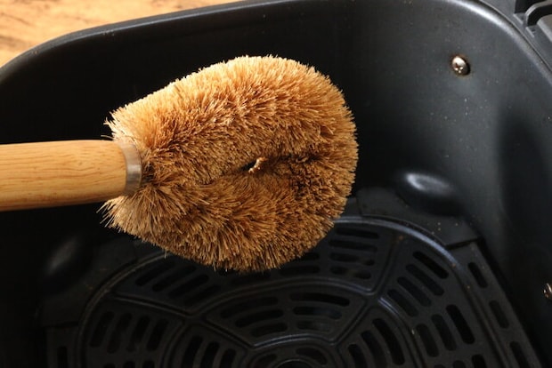 木柄たわし　使用例