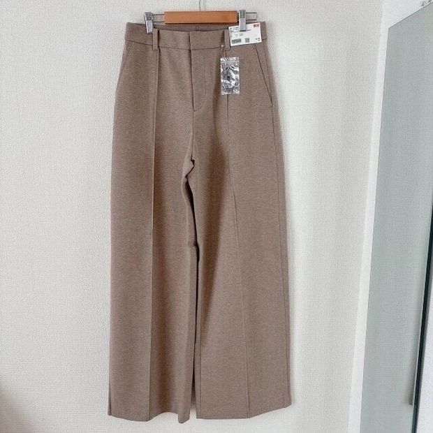 ブラッシュドジャージーワイドパンツ 2025冬ユニクロブラッシュドジャージーワイドパンツ